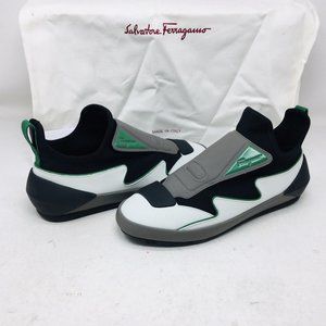 Salvatore Ferragamo Nile Women’s Nero / Astronaut White Sneakers 7.5 C – Wide